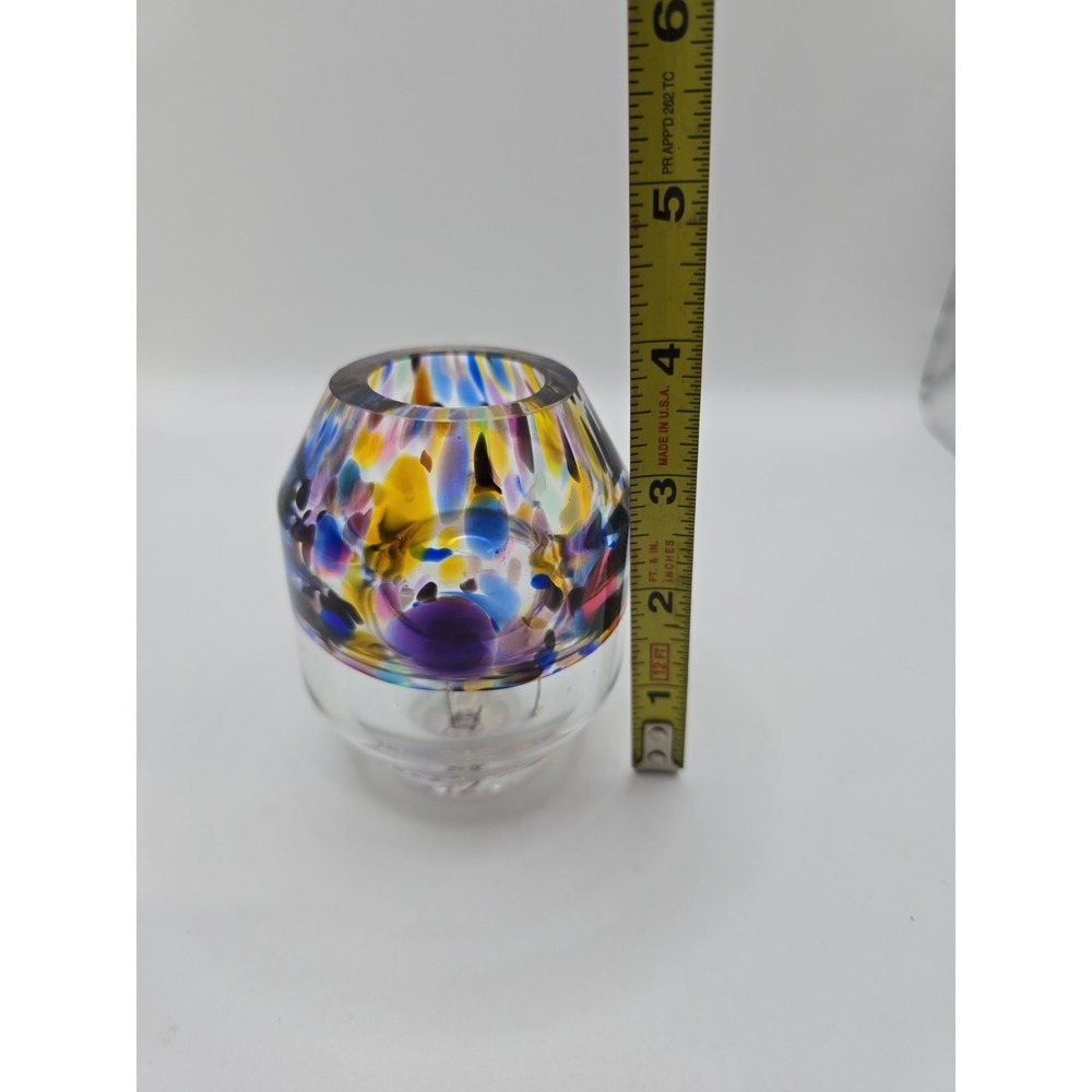 Art Glass Hand Blown Paperweight, Oil Lamp, Pen Holder - Picture 4 of 5